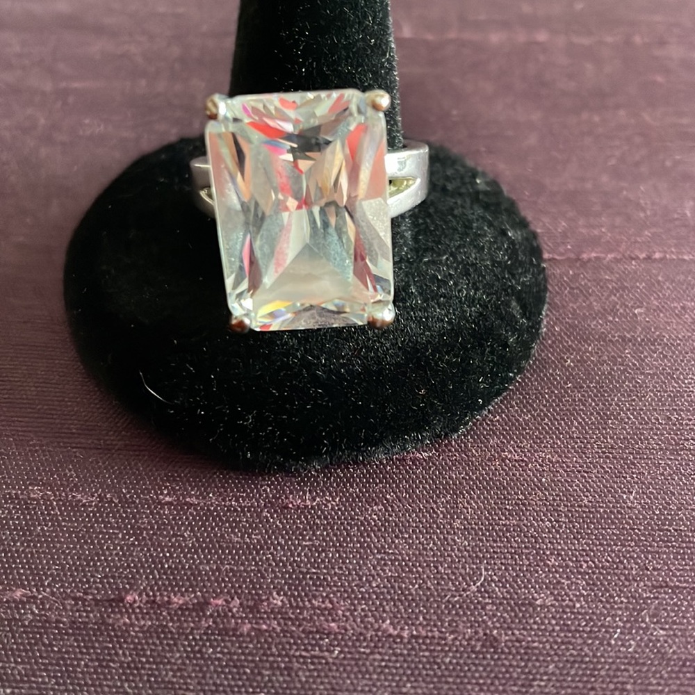 Swarovski Crystal Silver Statement Ring - image 4